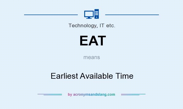 What does EAT mean? It stands for Earliest Available Time