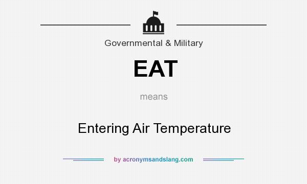 What does EAT mean? It stands for Entering Air Temperature
