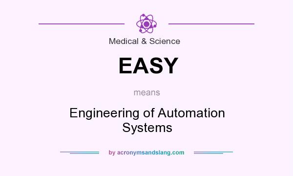 What does EASY mean? It stands for Engineering of Automation Systems