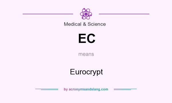 What does EC mean? It stands for Eurocrypt
