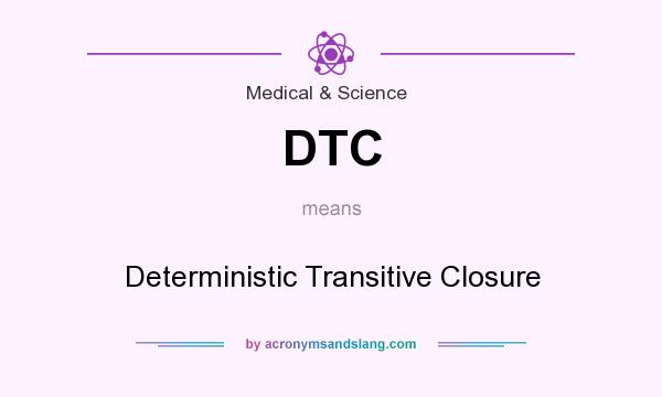 What does DTC mean? It stands for Deterministic Transitive Closure