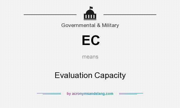 What does EC mean? It stands for Evaluation Capacity