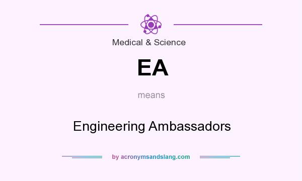 What does EA mean? It stands for Engineering Ambassadors