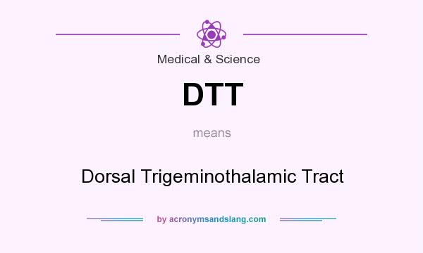 What does DTT mean? It stands for Dorsal Trigeminothalamic Tract