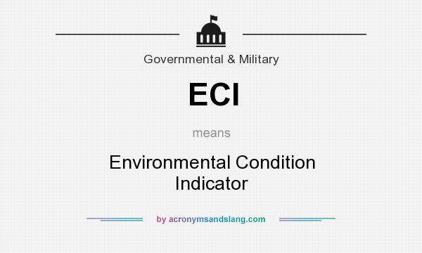 What does ECI mean? It stands for Environmental Condition Indicator