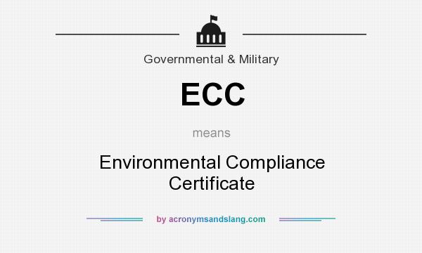 What does ECC mean? It stands for Environmental Compliance Certificate