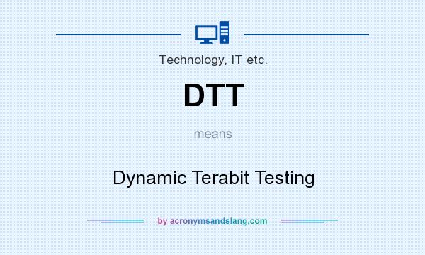 What does DTT mean? It stands for Dynamic Terabit Testing