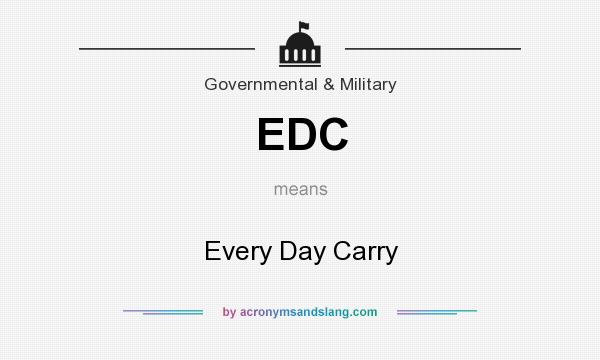What does EDC mean? It stands for Every Day Carry