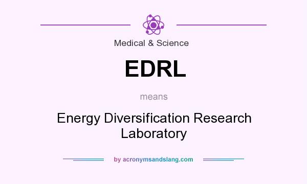What does EDRL mean? It stands for Energy Diversification Research Laboratory