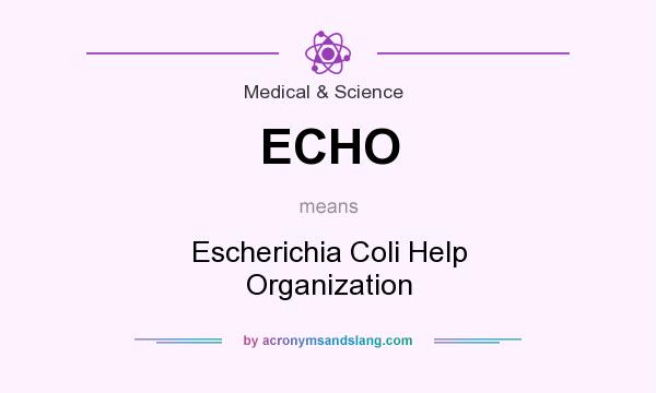 What does ECHO mean? It stands for Escherichia Coli Help Organization