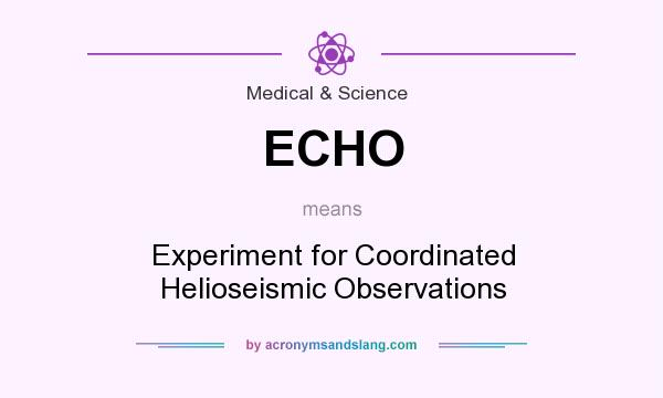 What does ECHO mean? It stands for Experiment for Coordinated Helioseismic Observations
