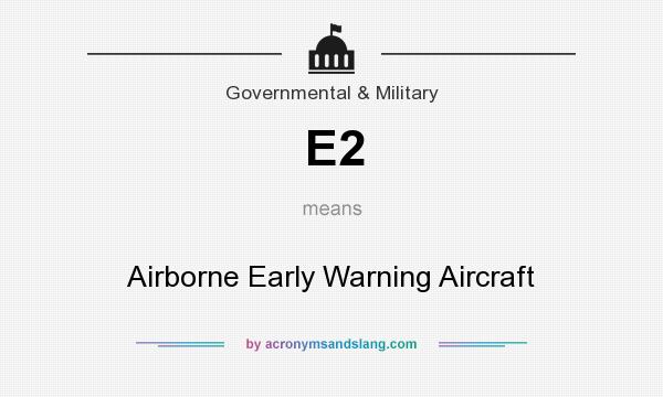 What does E2 mean? It stands for Airborne Early Warning Aircraft