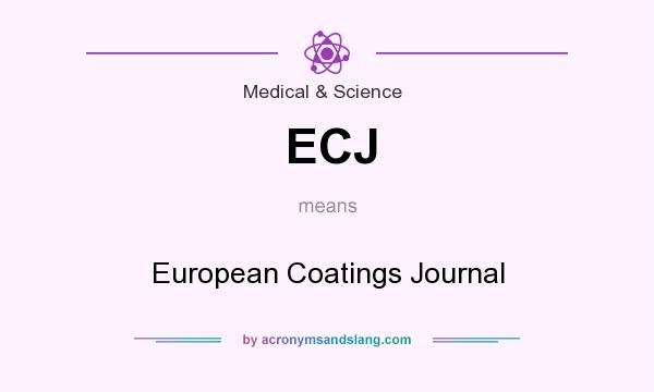 What does ECJ mean? It stands for European Coatings Journal