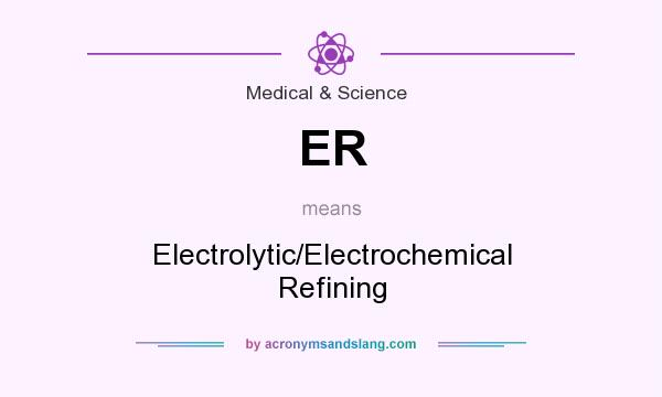 What does ER mean? It stands for Electrolytic/Electrochemical Refining
