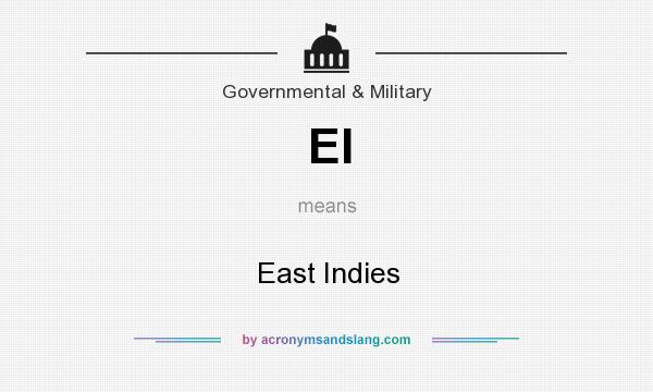 What does EI mean? It stands for East Indies