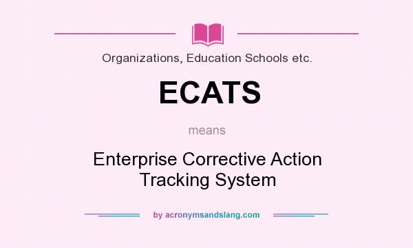 What does ECATS mean? It stands for Enterprise Corrective Action Tracking System
