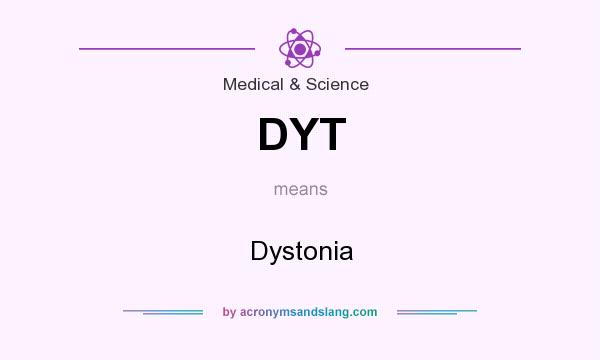 What does DYT mean? It stands for Dystonia