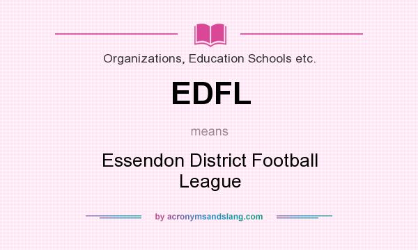 What does EDFL mean? It stands for Essendon District Football League