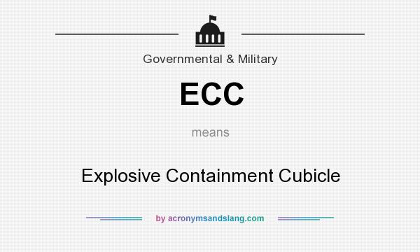 What does ECC mean? It stands for Explosive Containment Cubicle