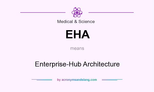 What does EHA mean? It stands for Enterprise-Hub Architecture