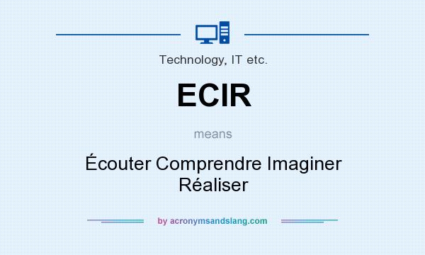 What does ECIR mean? It stands for Écouter Comprendre Imaginer Réaliser