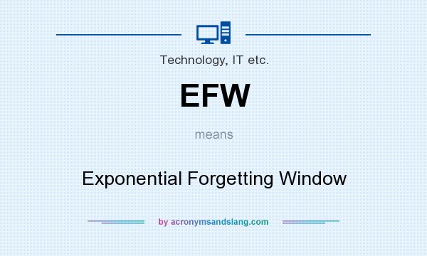 What does EFW mean? It stands for Exponential Forgetting Window