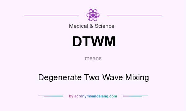 What does DTWM mean? It stands for Degenerate Two-Wave Mixing