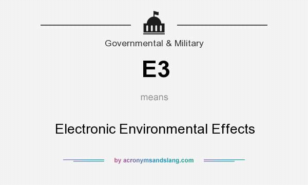 What does E3 mean? It stands for Electronic Environmental Effects