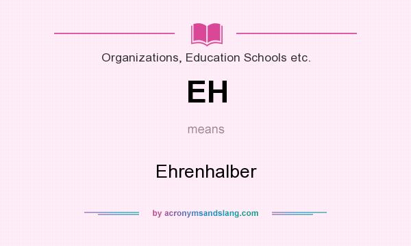 What does EH mean? It stands for Ehrenhalber