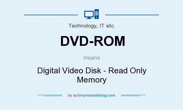 What does DVD-ROM mean? It stands for Digital Video Disk - Read Only Memory