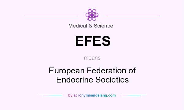 What does EFES mean? It stands for European Federation of Endocrine Societies