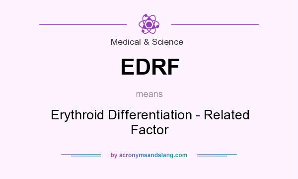 What does EDRF mean? It stands for Erythroid Differentiation - Related Factor