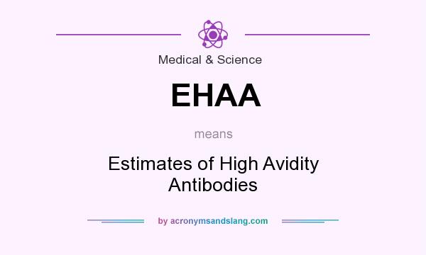 What does EHAA mean? It stands for Estimates of High Avidity Antibodies