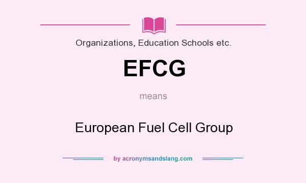 What does EFCG mean? It stands for European Fuel Cell Group