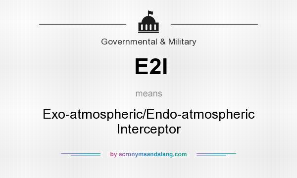What does E2I mean? It stands for Exo-atmospheric/Endo-atmospheric Interceptor