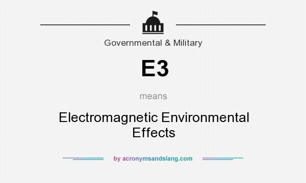 What does E3 mean? It stands for Electromagnetic Environmental Effects