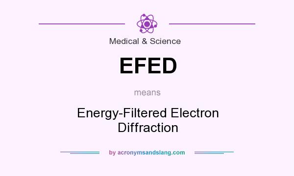 What does EFED mean? It stands for Energy-Filtered Electron Diffraction