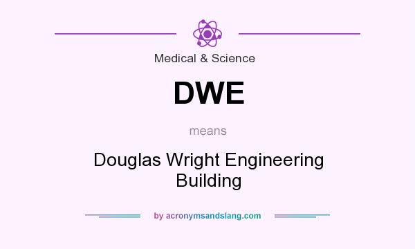 What does DWE mean? It stands for Douglas Wright Engineering Building