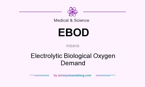 What does EBOD mean? It stands for Electrolytic Biological Oxygen Demand