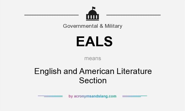 What does EALS mean? It stands for English and American Literature Section