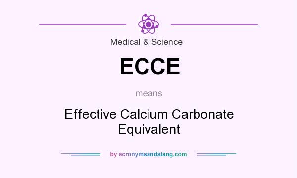 What does ECCE mean? It stands for Effective Calcium Carbonate Equivalent