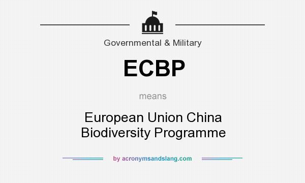 What does ECBP mean? It stands for European Union China Biodiversity Programme