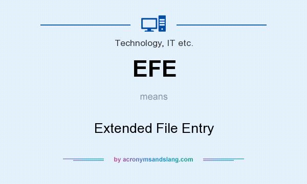 What does EFE mean? It stands for Extended File Entry