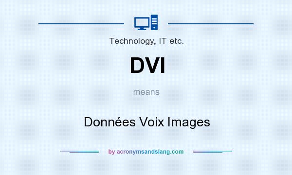 What does DVI mean? It stands for Données Voix Images