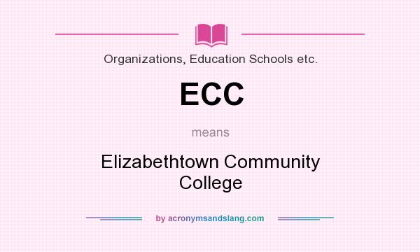 What does ECC mean? It stands for Elizabethtown Community College