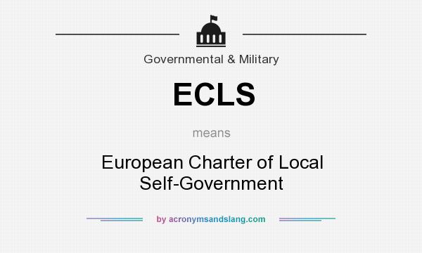 What does ECLS mean? It stands for European Charter of Local Self-Government