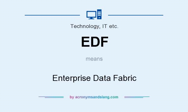 What does EDF mean? It stands for Enterprise Data Fabric