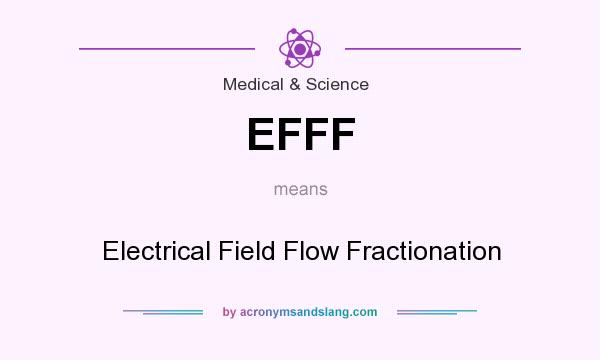 What does EFFF mean? It stands for Electrical Field Flow Fractionation