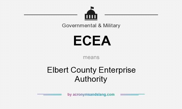 What does ECEA mean? It stands for Elbert County Enterprise Authority