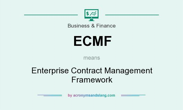 What does ECMF mean? It stands for Enterprise Contract Management Framework